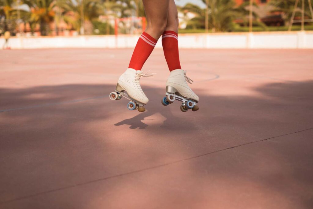 começar a andar de patins 4 rodas