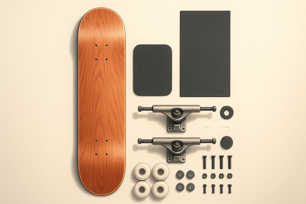 Como montar um skate completo: guia de peças e montagem